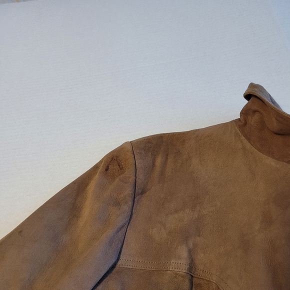 Leathers by New England Suede Coat Tan - Picture 13 of 13